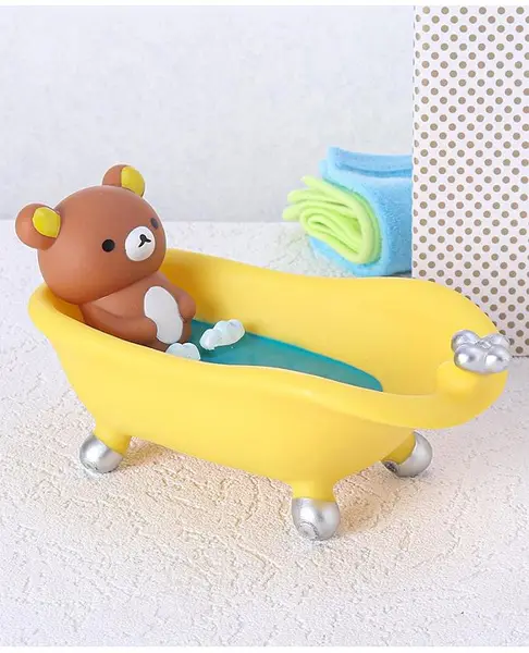 Babyhug Bathtub Shape Soap Dish Teddy Bear Design - Yellow