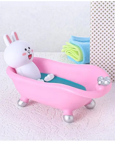 Babyhug Bathtub Shape Soap Dish Kitty Design - Pink