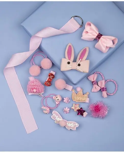 Arendelle Set Of 18 Hair Accessories - Pink