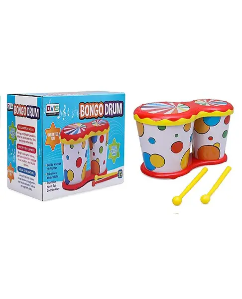 Ratnas Bongo Drum For Kids - Multicolour