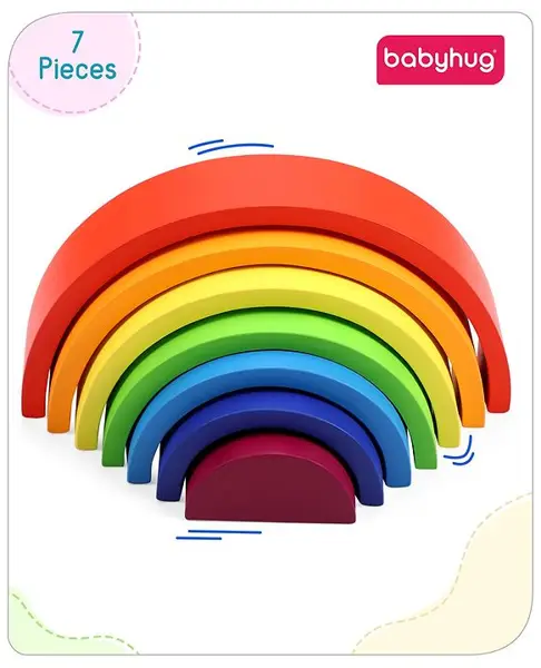 Babyhug Rainbow Nesting Stacker  - 7 Pieces
