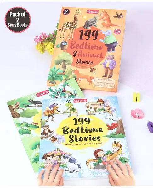 Babyhug 199 Bedtime & Animal Stories Books Pack of 2 - English