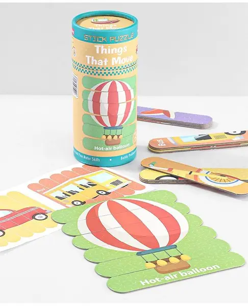 Babyhug Things That Move Stick Puzzle Pack of 6 - 6 Pieces Each